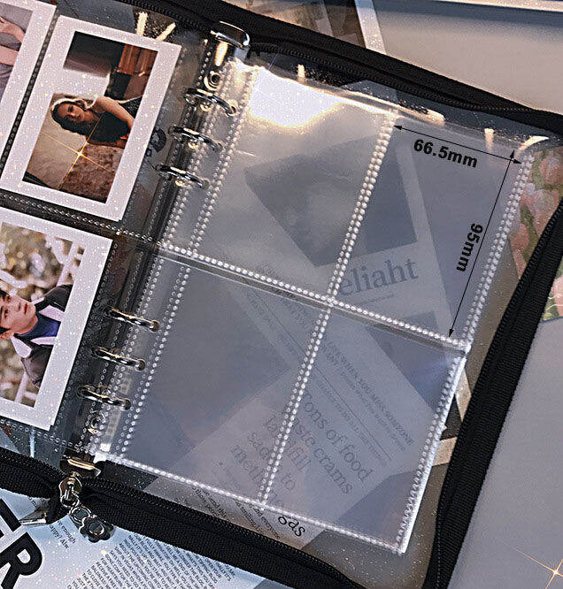 10ชิ้นเติมสารยึดอัลบั้มรูปใส6รูถุงใบหลวมเติมแขนด้านในสำหรับเก็บภาพโปสการ์ด