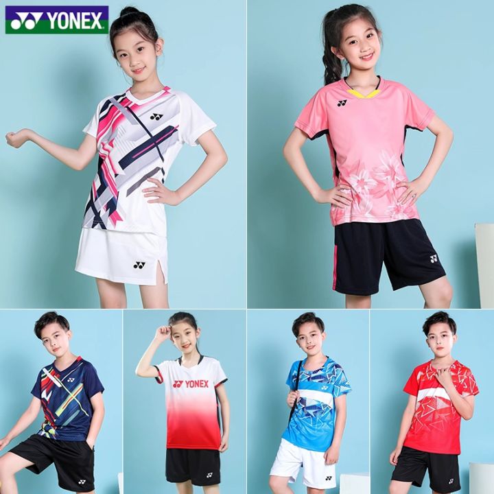 yonex-ชุดฝึกกีฬานักเรียนเด็กชุดกีฬาแบดมินตันชุดเครื่องแบบทีมชุดสำหรับทั้งหญิงและชาย-yonex