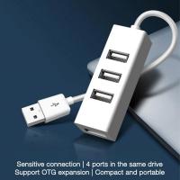 ฮับ USB ขนาดเล็กแยก USB มินิขนาดเล็กสี่พอร์ต USB 2.0 Hub สถานีเชื่อมต่อฮับ USB อุปกรณ์ต่อพ่วงคอมพิวเตอร์