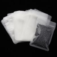 20Pcs/Set Matte Transparent Zip lock Plastic Bag Aluminum Foil Hologram Food Pouch Small Water Proof Zipper Reclosable PouchesAdhesives Tape