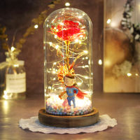 Beauty And Beast Rose In Flask Led Artificial Flowers Light Glass Dome Best For Mothers Day Valentines Day Gift woman Gift