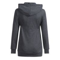 Womens Maternity Zipper Hoodie Pregnancy Casual Long Sleeve Zip Up Hoodie Sweatshirt With Pockets Tops одежда для беременных