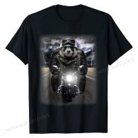 T-Shirt, Biker Panda Cruising on Motorcycle in Highway T Shirt Group Retro Male Tees Group Cotton