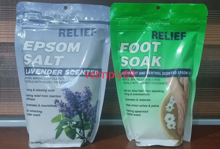 Relief Epsom Salt Foot Soak 454 G Lazada Ph