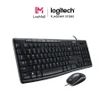 Bộ bàn phím và chuột có dây Logitech MK200 (Đen). 