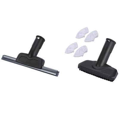 2 Set Steam Cleaner Accessories: 1 Pcs Craper Nozzle Cleaning Glass Dedicated &amp; 1 Set Hand Brush Handheld Brush