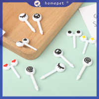 ? Homepet ส้อมจิ้มผลไม้พลาสติกน่ารัก10ชิ้น/ล็อตส้อมจิ้มขนมและผลไม้