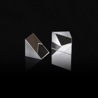 Optical Prism K9 Glass15X15Mm Right Angle Internal Reflection Mirror Coated Aluminum and Print Black On The Big Surface