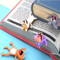 +【； 3D Stereo Cartoon Marker Animal Bookmarks Original Cute Cat PVC Material Funny Student School Stationery Children Gift Bookmark