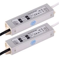 2-Piece Constant Voltage LED Light Power Supply 12V DC 20W Power Driver Waterproof IP67 Outdoor Use Light Driver Rainproof Electrical Circuitry Parts