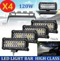 ส่งฟรี + จัดโปร X เเพ็ค 4 ชิ้น !! LED LIGHT BAR 120W สปอร์ตไลท์ไฟรถยนต์led ไฟหน้ารถ ไฟท้าย ไฟตัดหมอก รุ่น High CLASS 3 Row 12V-24V เเสงขาว งานพรีเมี่ยม จำนวน 4 ชิ้น