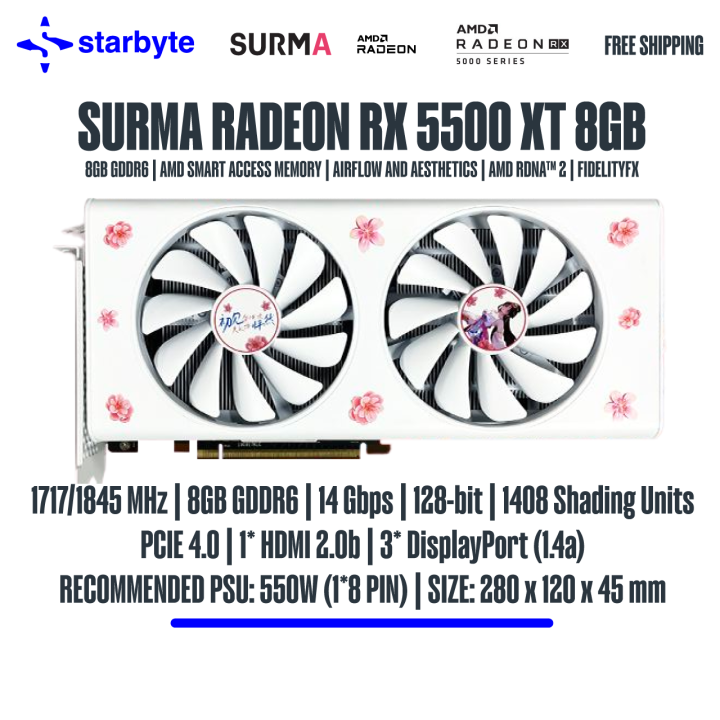 Brand new white gpu rtx 2060 super rx 5500 5600 5700 6600 xt amd nvidia