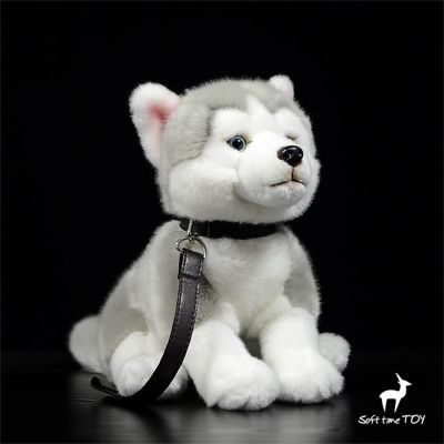 สุนัขฮัสกี้ความแม่นยำสูงของเล่นตุ๊กตาสุนัขน่ารัก Plushie Eskimo เหมือนจริงสัตว์จำลองตุ๊กตายัดไส้ Kawai ของขวัญของเล่นเด็ก