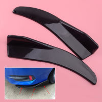 2pcs Car Side Skirt Rear Bumper Spoiler Lip Angle Splitter Diffuser Winglet Aprons Universal Black MJ-H00831-D3