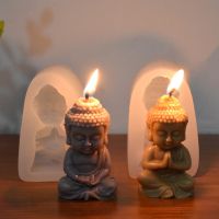 3D Buddha Silicone Candle Mold Meditation Chanting Buddha Gypsum Clay Epoxy Resin Soap Making Supplies Church Decoration Process