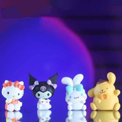 4pcs Sanrio Kuromi My Melody Purin Hello Kitty Action Figure Gift For Kids Birthday Cake Decor Toys For Kids