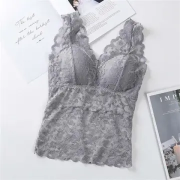 Padded lace camisole bra