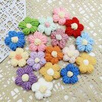 【jw】✼  Hand knitted 4.5CM wool flower hand hook clothes accessories for decoration