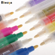 Blesiya Bút Đánh Dấu Sơn Acrylic 12 Màu Bút Vẽ Vĩnh Viễn, Để Làm Thẻ