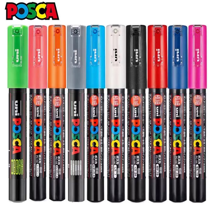 36-colors-uni-posca-pc-1m-paint-marker-pen-0-7mm-extra-fine-bullet-tip-rock-painting-drawing-graffitti-acrylic-marking-note