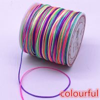 10Meters/lot 0.4-1.5mm Colourful Nylon Cord Thread Chinese Knot Macrame Cord Bracelet Braided String DIY Tassels Beading Thread General Craft