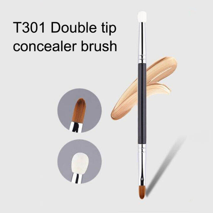 Doubleended Concealer Brush Sponge Head Spot Brush Black Eye Circle