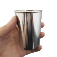 Stainless Steel Beer Wine Cup Portable Silver Beer Tumbler tail Juice Milk Cup Metal Drinking Mug For Bar Outdoor Drinkware