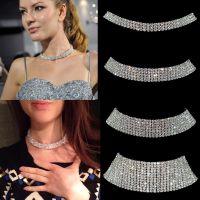 【DT】hot！ Sparkling Color Collar Chain Choker Necklace Bridal Wedding Diamante Rhinestone Jewelry Gifts