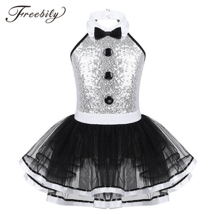 kids-girls-ballet-tutu-dress-sleeveless-shiny-sequins-decorative-buttons-dance-gymnastics-leotard-mesh-modern-jazz-dance-costume