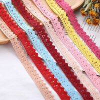 2/5Yards 15mm Width Sewing Fabric Cotton Lace Trim Decoration DIY Decorative Lace Sofa Curtain Bedding Accessories Lace Crafts Fabric  Material