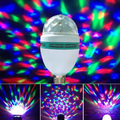 [สงสัย] ลูกปัดโคมไฟพลังงานสูงหมุนได้หลากสี3W หลอดไฟปาร์ตี้2PCS RGB สำหรับงานปาร์ตี้ดิสโก้เวที KTV