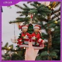 CHIZH เครื่องประดับสำหรับตกแต่ง ของตกแต่งวันคริสต์มาส อะคริลิค Navidad จี้ห้อยรถ สำหรับปีใหม่ ดีไอวาย จี้คริสต์มาส บ้านในบ้าน