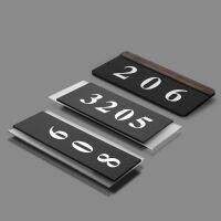 ❀﹉ Modern House Numbers Custom Sign Acrylic Door Number Sticker House Plate for Apartment Villa Hotel Home Decor