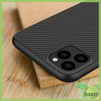 IHBNEP การออกแบบหน้าจอกันตกของเคสโทรศัพท์มือถือแบ็กเพลน PC ที่แข็งแรงสำหรับ iPhone 13 Mini Pro Max Series เคสโทรศัพท์เนื้อใยสังเคราะห์