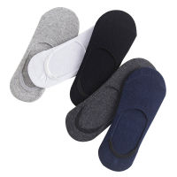 5pairs Men Socks Fashion High Quality Solid Color Boat Socks Non-slip Silicone Invisible Man Cotton Casual Art Male Sock Slipper