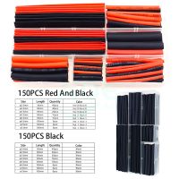 ☑▣ 150 PCS Black And Red 2:1 Assortment Heat Shrink Tubing Tube Car Cable Sleeving Wrap Wire Kit