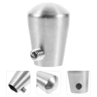 Funnmall 5pcs Handrail End Caps Stainless Steel Handrail End Caps Steps Hand Rail End Covers