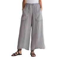 2023 Summer Women Wide Leg Pants Slacks Mid Rise Solid Color Elastic Waist Long Pants Trousers for Office Women Pants Trousers