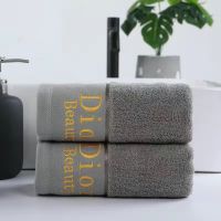 2 pcs 100% Cotton Towel Bath Towel Combination Large Adult Water Absorbent and Hair Resistant Thickened Set Cotton Premium Face Wash Towel