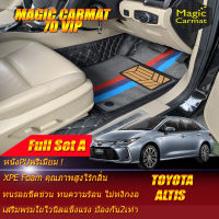 Toyota Altis 2019-รุ่นปัจจุบัน Full Set A (เต็มคันรวมถาดท้ายแบบ A ) พรมรถยนต์ Toyota Altis 2019 2020 2021-รุ่นปัจจุบัน พรมไวนิล 7D VIP Magic Carmat