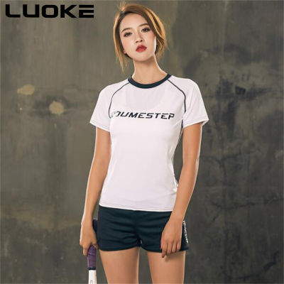 Luoke เสื้อคลุมกีฬา Fast-drying Breathable Slim Stripe Splicing โยคะฟิตเนสวิ่งกระโดด, leisure SPORT PURE สีผู้หญิงด้านบน