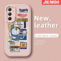 JIUMOO เคสปลอกสำหรับ Samsung A34 A14 A54 5G เคสลายการ์ตูนโดราเอมอนน่ารักเคสใส่โทรศัพท์หนังใหม่ฝาหลังป้องกันซิลิโคนเคสนิ่มเลนส์กล้องถ่ายรูปเคสรวมทุกอย่าง