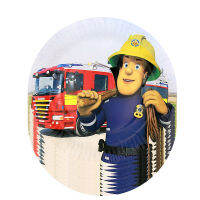 46Pcs Fireman Sam Birthday Party ตกแต่ง Fireman Theme เด็กที่ชื่นชอบ Party Trums แบนเนอร์หลอดถ้วยแผ่น