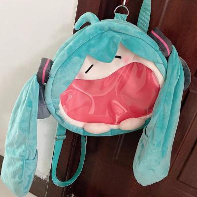 Hatsune Miku Kawaii Cartoon Backpack Painful Packet Cute Anime Girl Plush Shoulder Bag Knapsack Student Bag Kids Gifts Toys