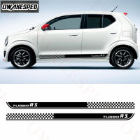 Sport Turbo Stripe Car Sticker For Suzuki Alto RS Racing Lattices Vinyl Decal Auto Door Side Skirt Stickers Exterior Accessories