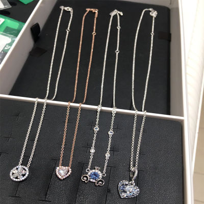 2020 New High Quality 100 925 Sterling Silver Original Heart-shaped Carriage Pendant Necklace Ladies Fashion Party Accessories