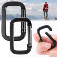 5pcs Carabiners Square-Ring Hooks Clip Keychains Outdoor Pendant Camping Tools