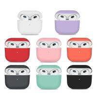 [ฮอต K] ฝาครอบเคสหูฟังซิลิโคนสำหรับ Apple Airpods 3แยกหูฟังเอียบัดไร้สายบลูทูธสีทึบป้องกันการกระแทกสำหรับ Airpods3