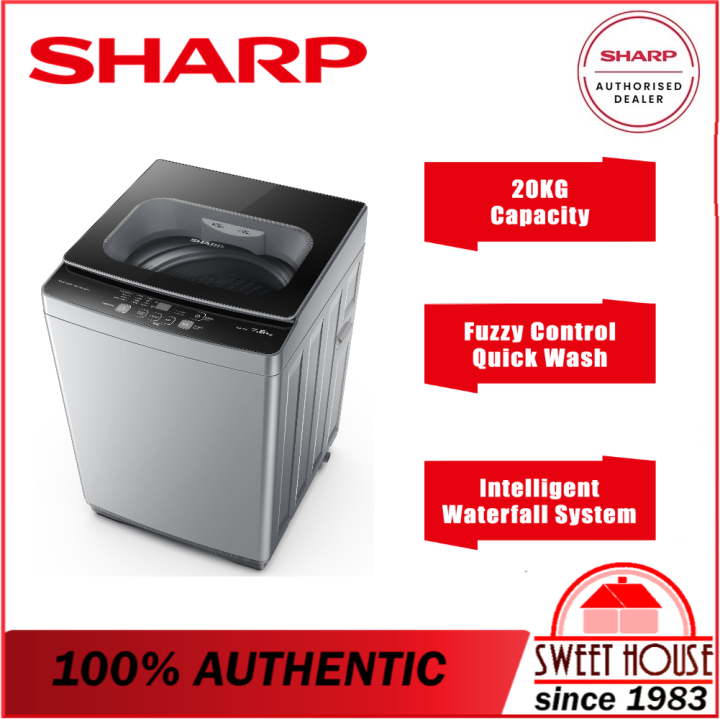 Sharp Washing Machine (20KG) Fuzzy Control Quick Wash Fully Auto Top ...