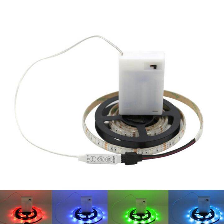 rgb-led-strip-dc-5v-with-battery-box-tv-background-flex-light-waterproof-flexible-led-tape-for-home-decoration-0-5m-1m-2m